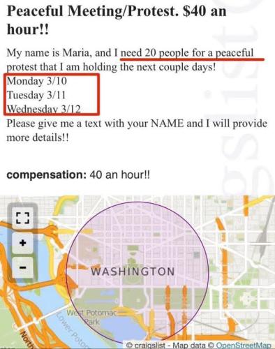 They're paying protestors