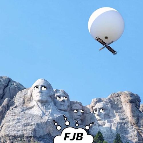 Mount Rushmore balloon FJB