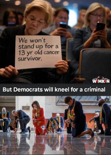 dems kneel for criminal