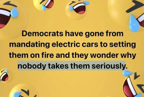 DEMOCRATS SETTING CARS ON FIRE