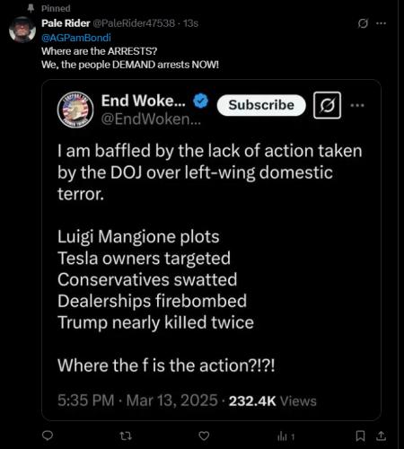 Where are the arrests tweet