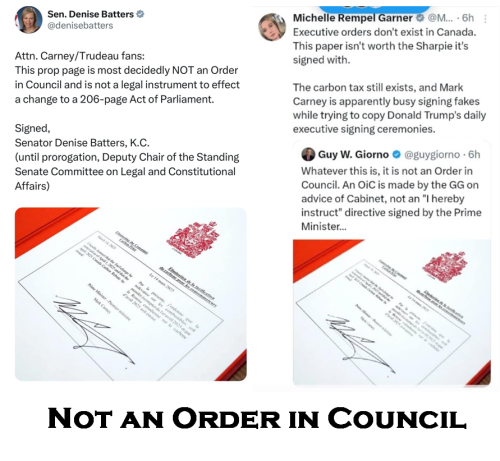 not an order in council