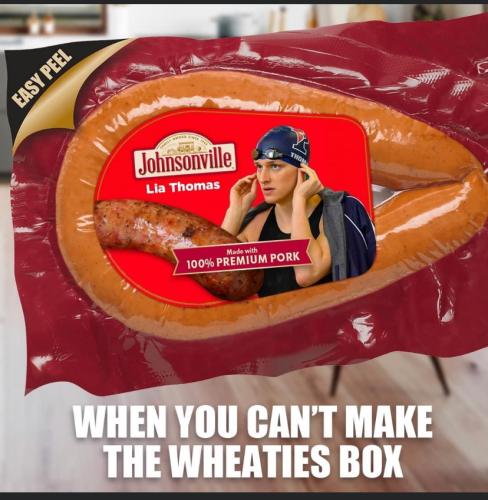 Lia Thomas when you can't make the wheaties box