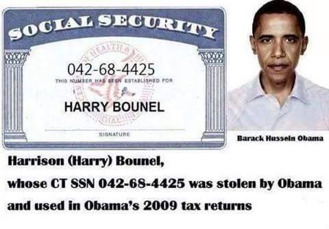 A Connecticut Social Security number of a man born in 1890 who died in a hospital in Hawaii where Obama's Grandmother worked. She stole that number.