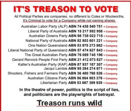 It's  Treason To Vote