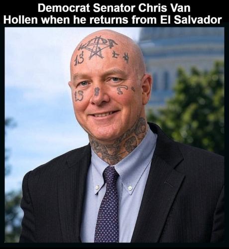 Democrat Senator Chris Van Hollen when he returns from El Salvador.768px