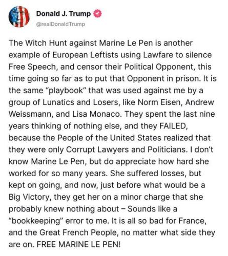 Le Pen witch hunt