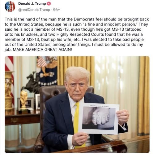 DJT showing hand of the MS13 gang member leftist love.768px