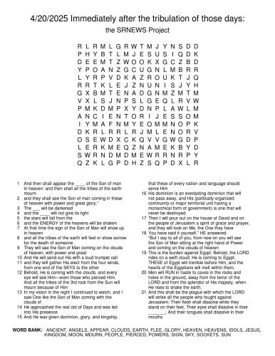 4202025ImmediatelyAfterTheTribulationOfThoseDays