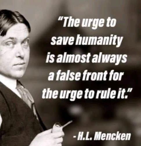 HL Mencken Urge to save