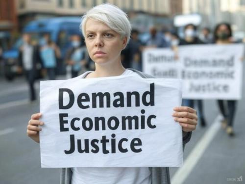 USAID Demand-economic-justice-sign