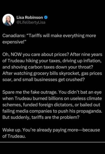 because of trudeau