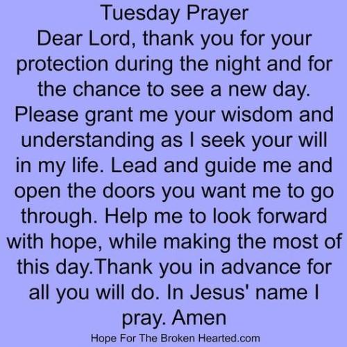 morning tuesday prayer