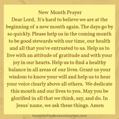 prayer new month