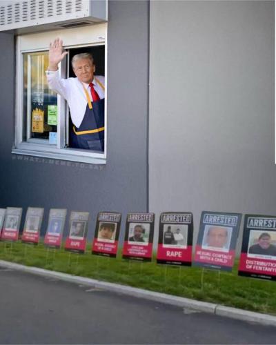 TRUMP ARRESTED THUGS