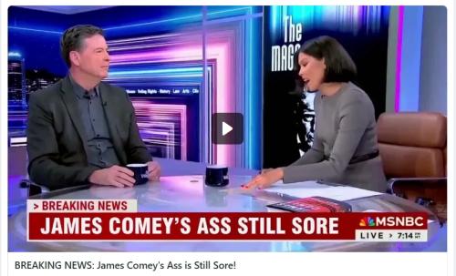 Comey's ass is still sore screenshot