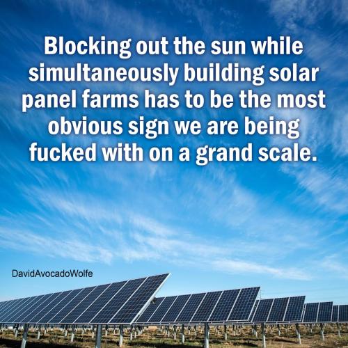blocking the sun