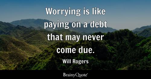 Worrying