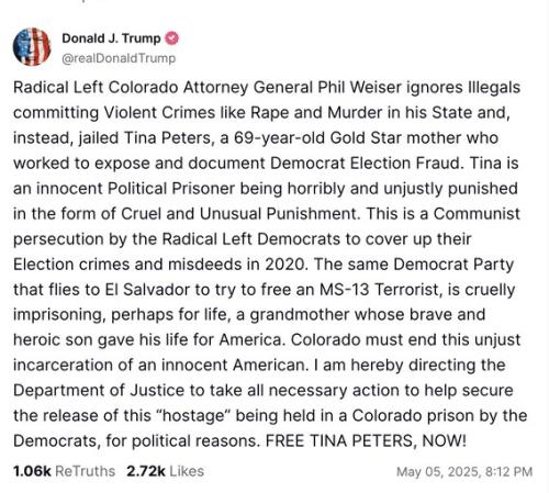 Free Tina Peters now