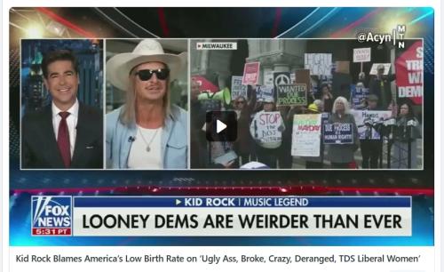 Kid Rock blames ugly women screenshot