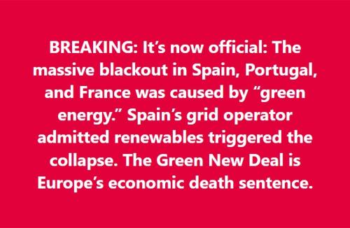 Spains Green Energy Was The Cause