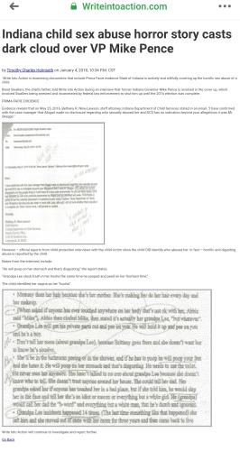 Rino Mike pence is king pin of human trafficking