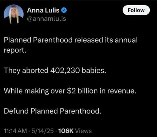 PLANNED PARENTHOOD $ 2 BILLION