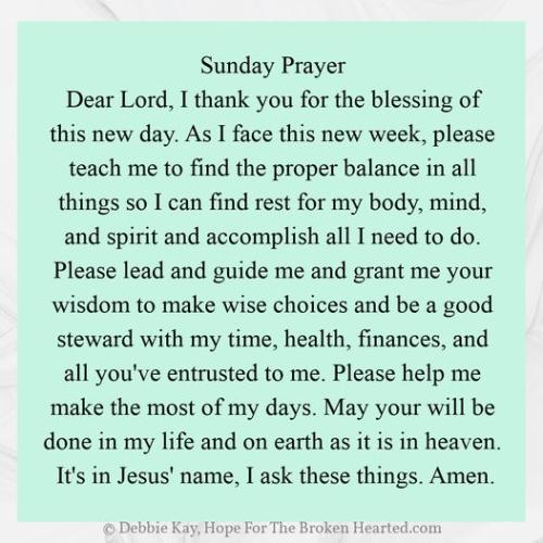 morning sunday prayer