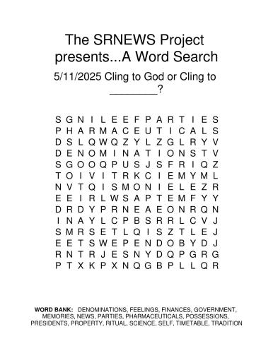TheSRNEWSProjectPresents.AWordSearch