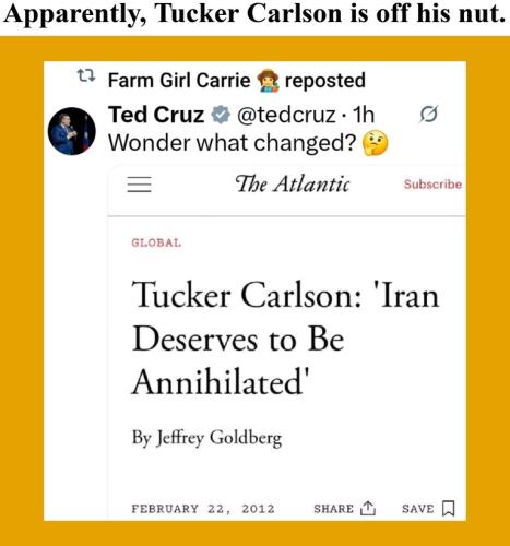 Apparently, Tucker Carlson is off his nut.768px
