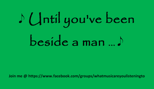 Until you've been beside a man