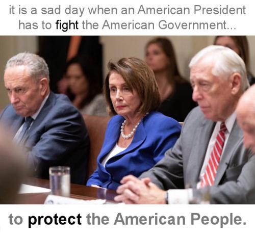 it is a sad day when an American President has to fight the American Government to protect the American People