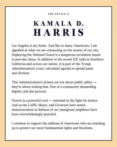 kamala statement