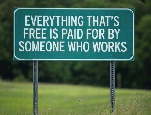 sign nothing is free