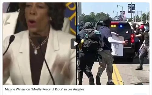 Maxine Waters Peaceful Riots screenshot