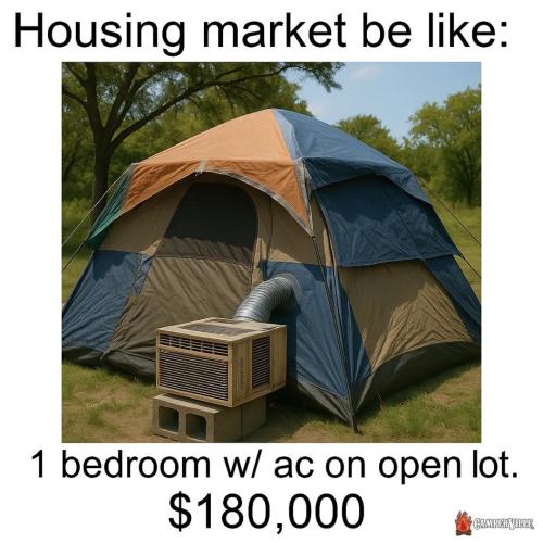 Housing Market - tent with AC