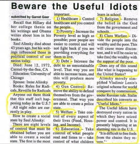 Beware the useful idiots