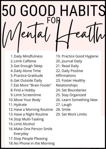 1C-50 Good Mental Health Habits