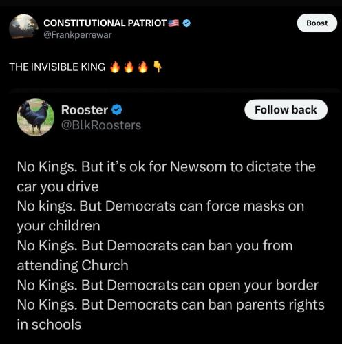 NO KINGS BUT DEMOCRATS