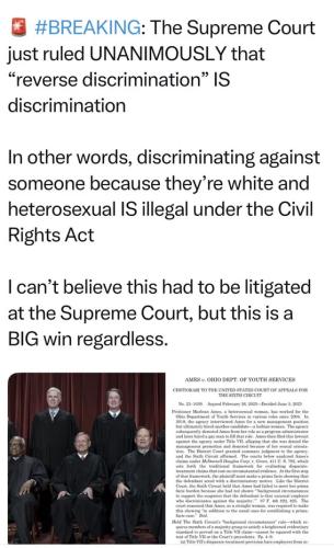 REVERSE DISCRIMINATING