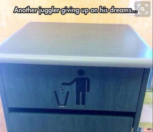 juggler giving up