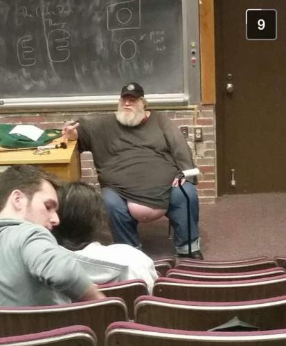 stomach hanging down