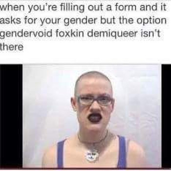 your gender isn't there