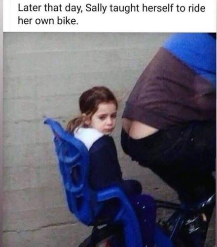 ride her own bike