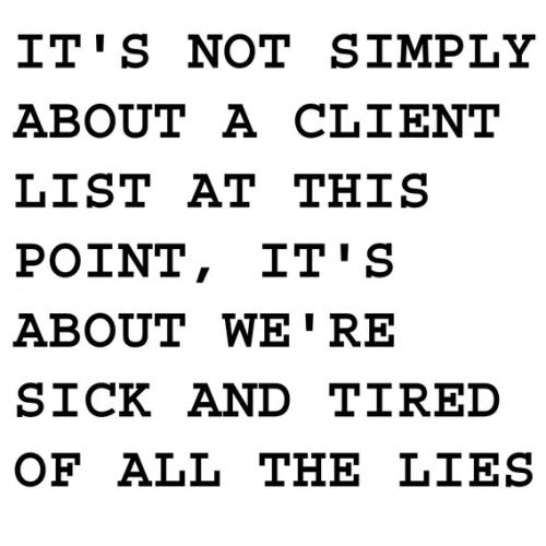 Sick and tired of all the lies