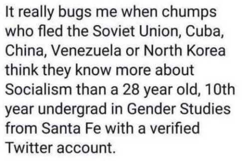 people who flee communisim know nothing