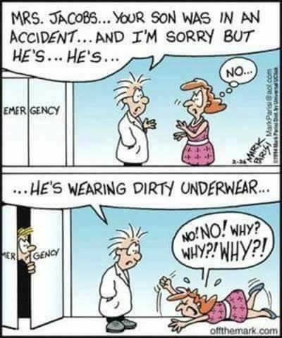 wearing dirty underwear