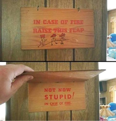 in case of fire