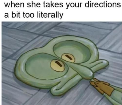 takes directions too literally