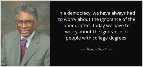 ignorance of people with degrees